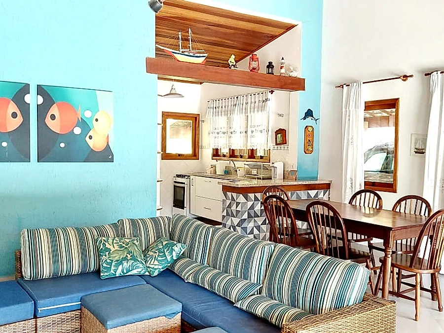 Térrea, charmosa, a 500m da praia, c/Piscina e churrasq., 3 Dorms (Suite) Ar Condic., até 10pess - foto 6